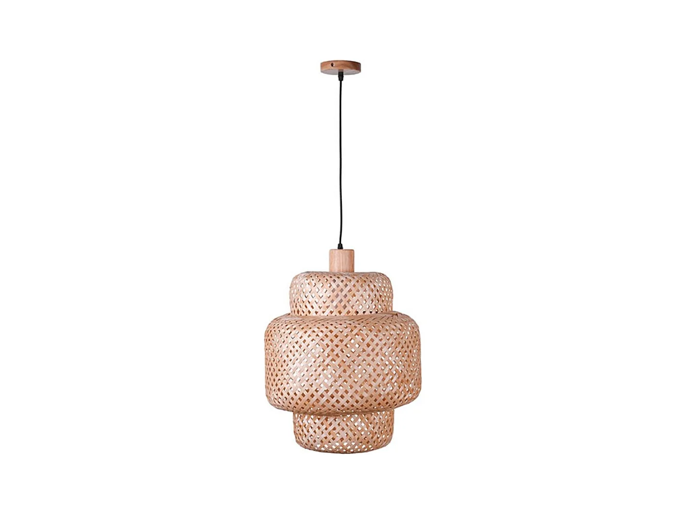 Lámpara de techo Bora Bel Air 40W altura regulable madera Ø35 cm