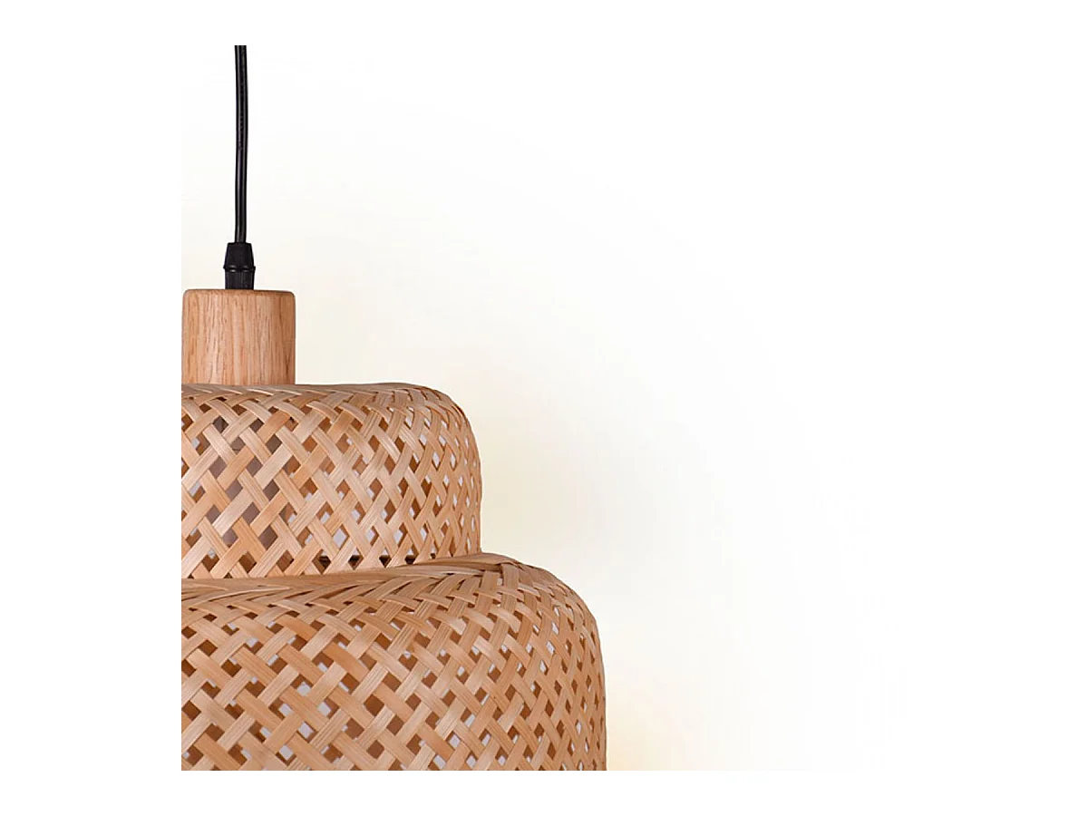 Lámpara de techo Bora Bel Air 40W altura regulable madera Ø30 cm