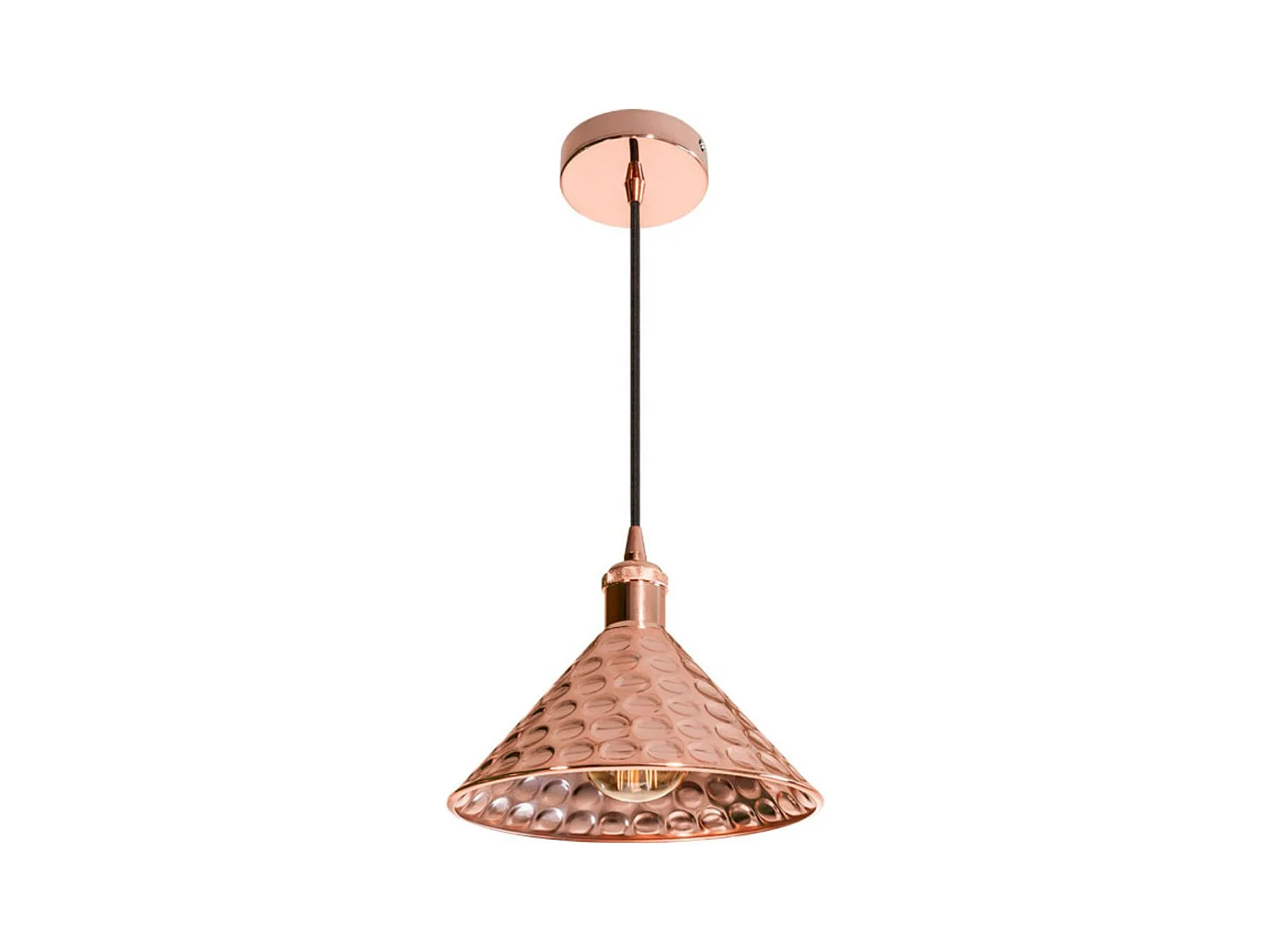 Lámpara de techo modelo Maxim Lumit 60W altura regulable cobre Ø24 cm