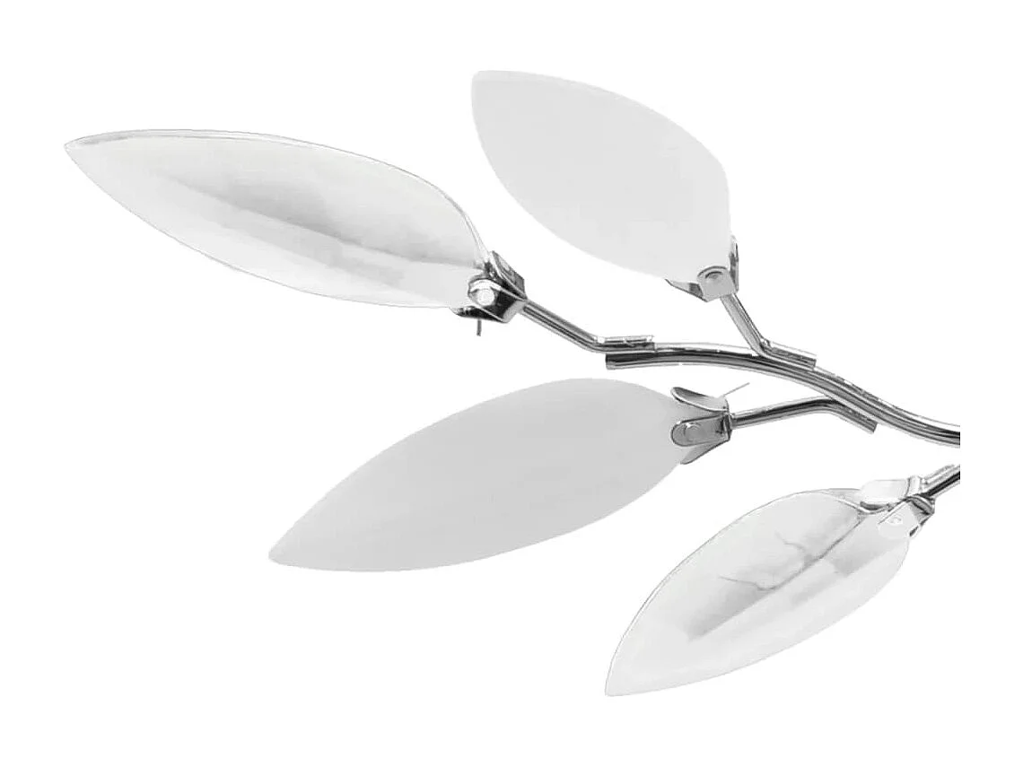 Lâmpada de Teto Elegante com Folhas de Acrílico e Cristal Brilhante