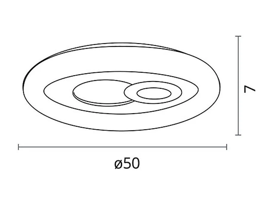 Plafón Hermes Bel Air 108W luz LED 10200 lm blanco Ø50x7 cm