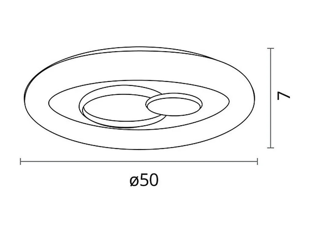 Plafón Hersa Bel Air 116W luz LED 10900 lm blanco Ø50x7 cm