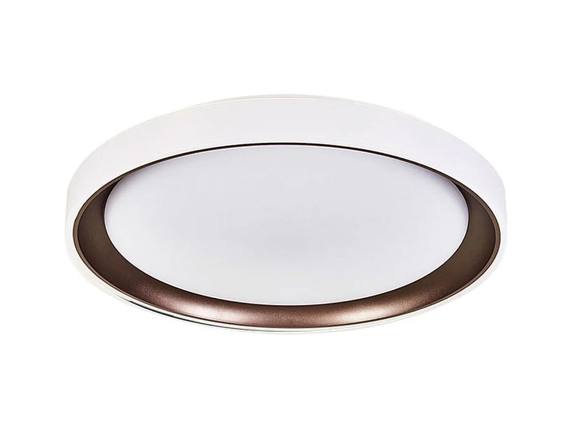 Plafón Kigali Bel Air 72W luz LED 6480 lm con mando regulador blanco/marrón Ø50x7 cm