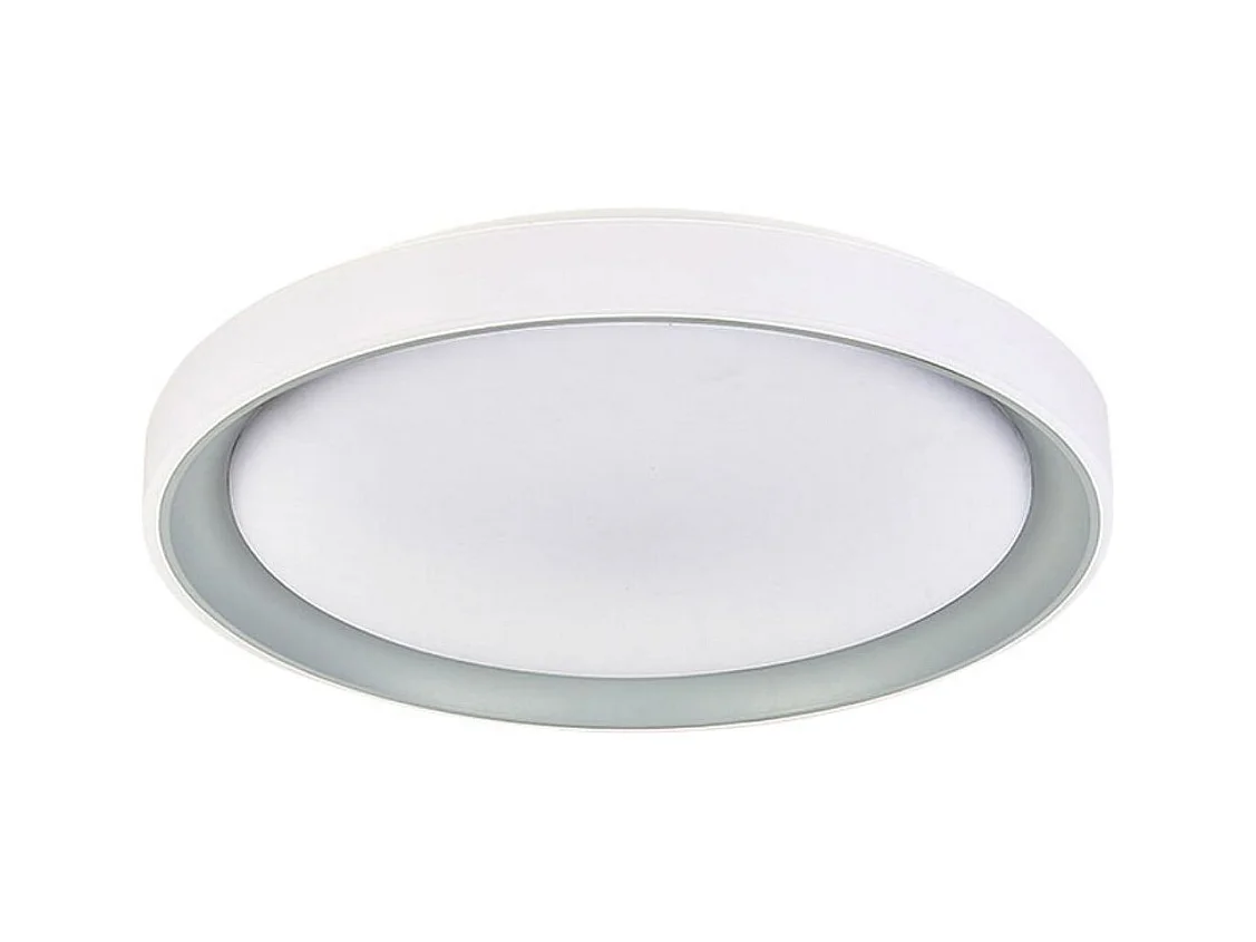 Plafón Kigali Bel Air 72W luz LED 6480 lm con mando regulador blanco/plata Ø50x7 cm