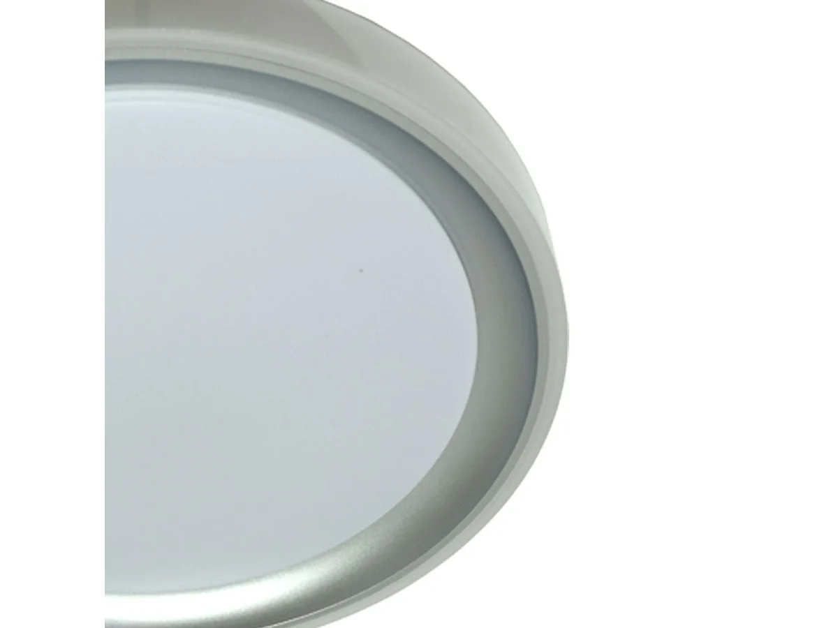 Plafón Kigali Bel Air 72W luz LED 6480 lm con mando regulador blanco/plata Ø50x7 cm