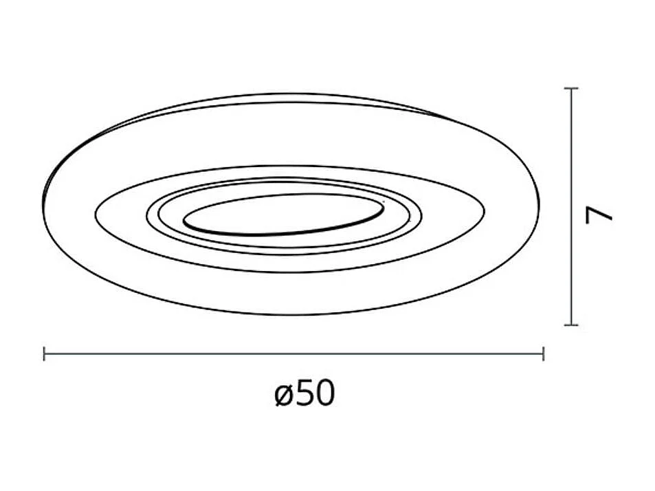 Plafón Tebe Bel Air 130W luz LED 12300 lm blanco Ø50x7 cm