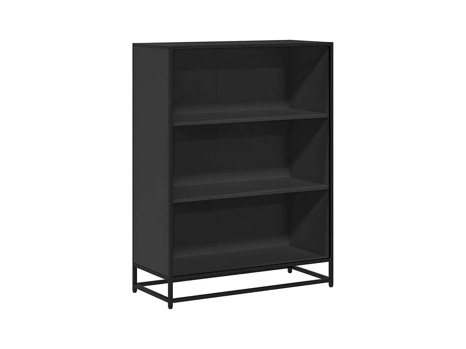 Libreria | Scaffale | Mobile di stoccaggio Nera 80,5x35x107,5 cm in Legno Multistrato