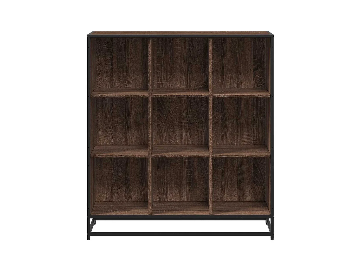 Bibliothèque | Etagère de rangement | Meuble de rangement chêne marron 97,5x33x107,5cm bois ingénierie métal