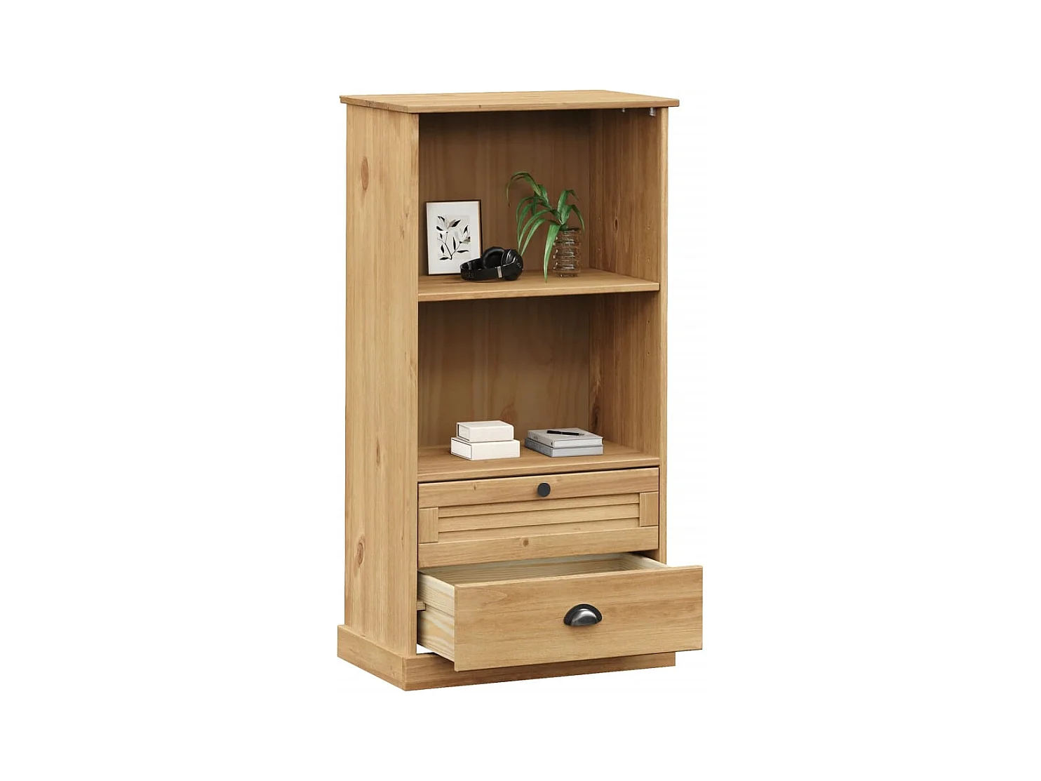 Bibliothèque | Etagère de rangement | Meuble de rangement VIGO 60x35x114,5 cm bois massif de pin