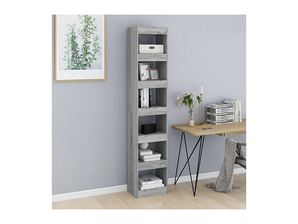 Bibliothèque | Etagère de rangement | Meuble de rangement Sonoma gris 40x30x198 cm