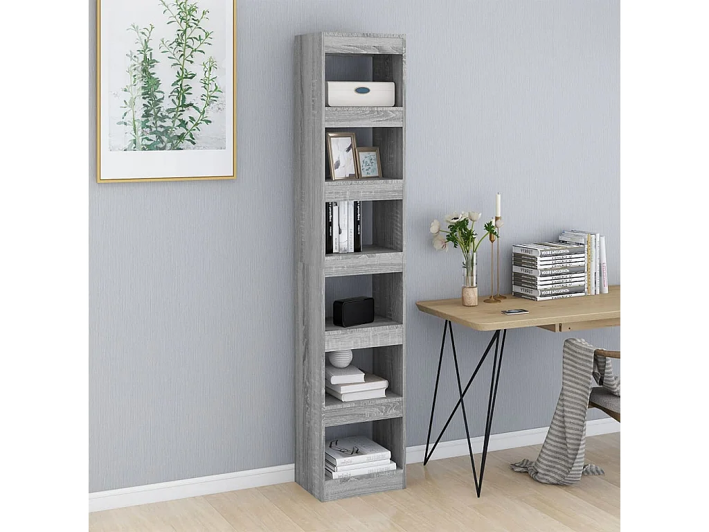 Bibliothèque | Etagère de rangement | Meuble de rangement Sonoma gris 40x30x198 cm