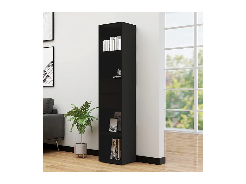 Libreria | Scaffale | Mobile di stoccaggio Nera 36x30x171 cm in Legno Multistrato