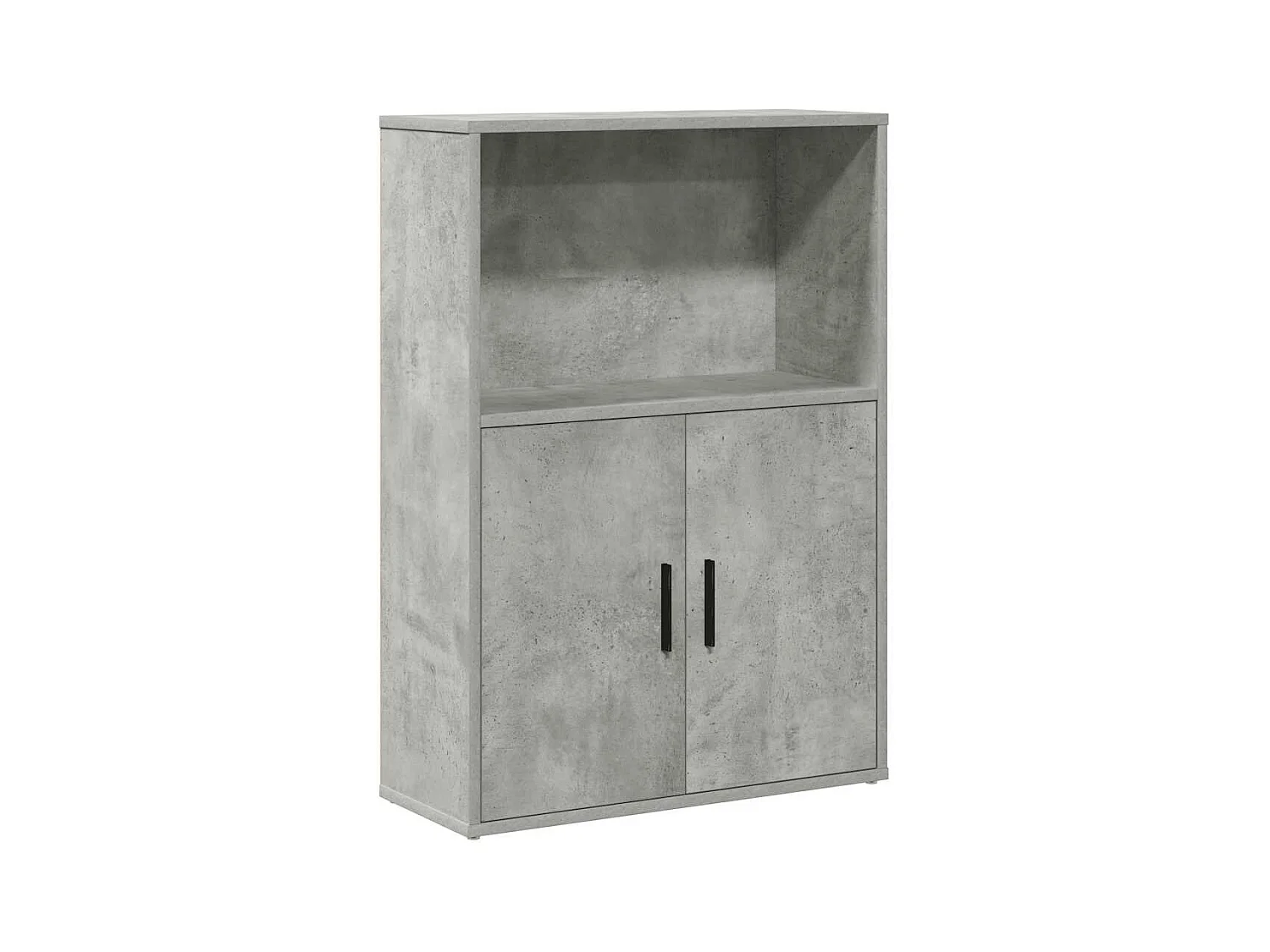 Bibliothèque | Etagère de rangement | Meuble de rangement gris béton 60x24x85 cm bois d'ingénierie