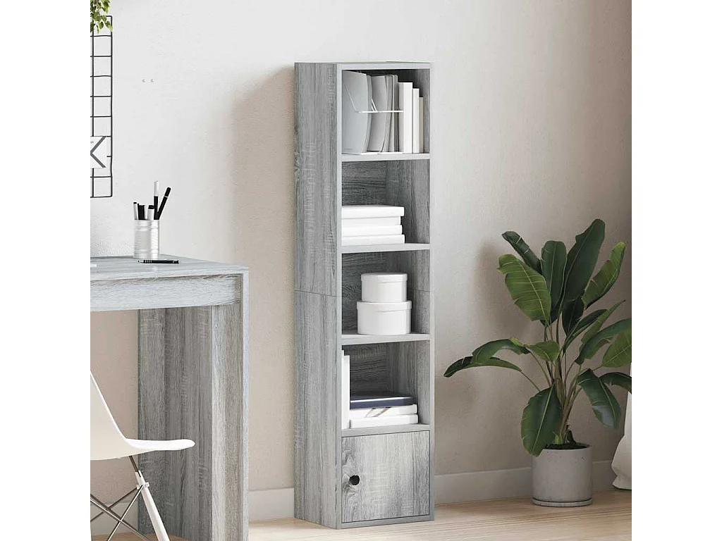Bibliothèque | Etagère de rangement | Meuble de rangement sonoma gris 31x24x127 cm bois d'ingénierie