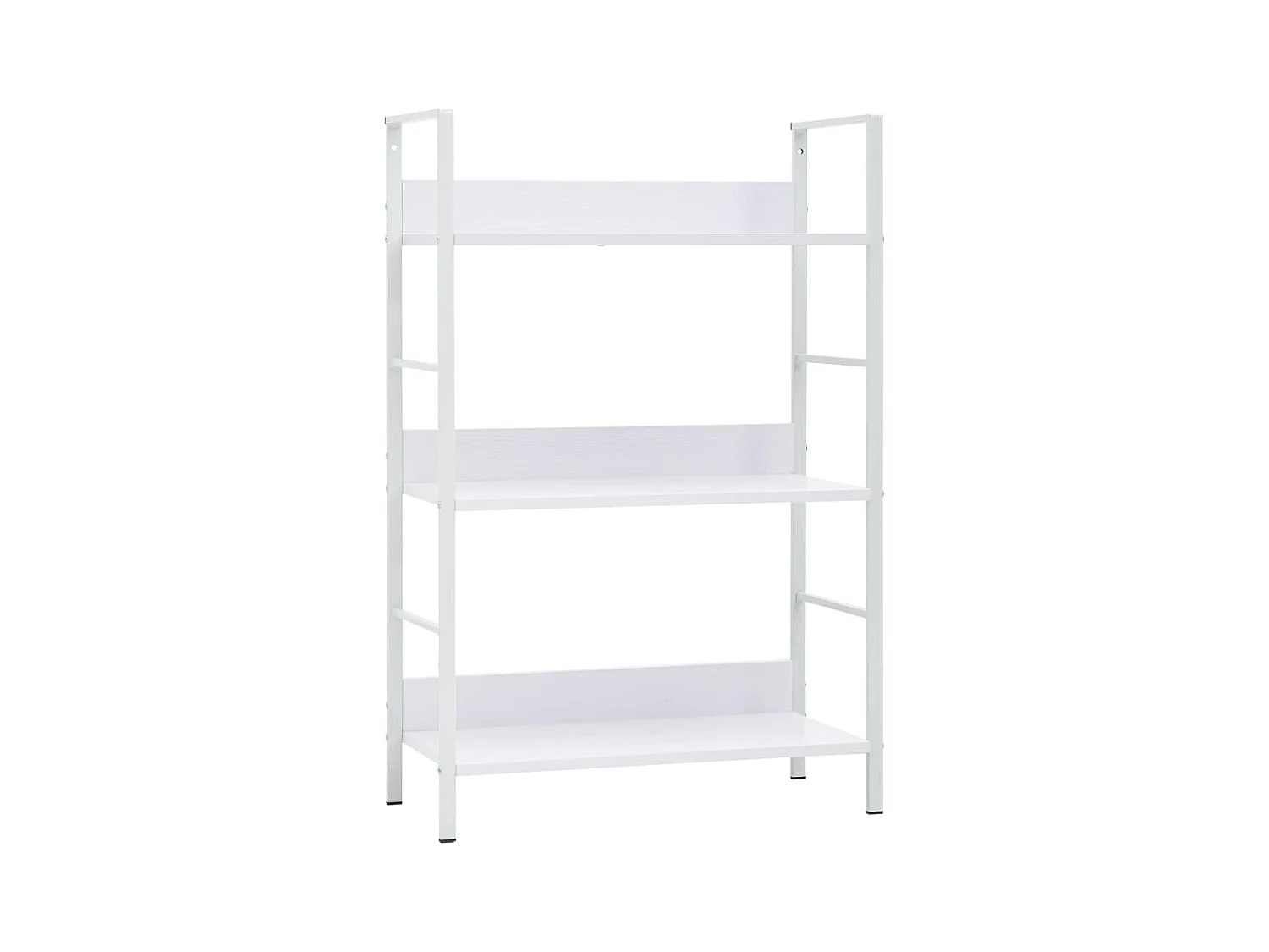 Bibliothèque | Etagère de rangement | Meuble de rangement à 3 niveaux blanc 60x27,6x90,5cm bois d'ingénierie