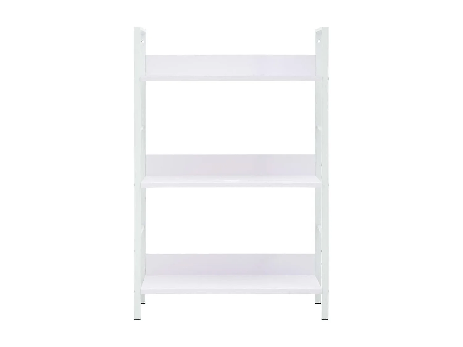 Bibliothèque | Etagère de rangement | Meuble de rangement à 3 niveaux blanc 60x27,6x90,5cm bois d'ingénierie