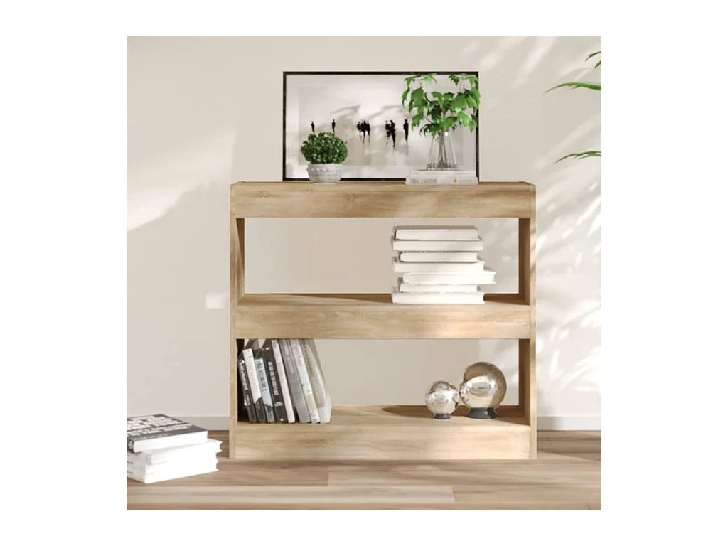 Bibliothèque | Etagère de rangement | Meuble de rangement chêne sonoma 80x30x72 cm
