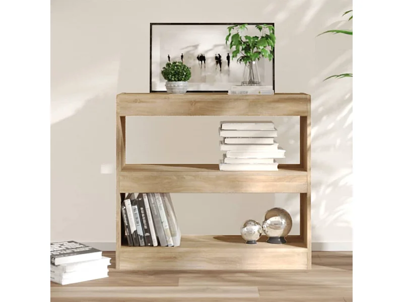 Libreria | Scaffale | Mobile di stoccaggio Divisorio Rovere Sonoma 80x30x72 cm