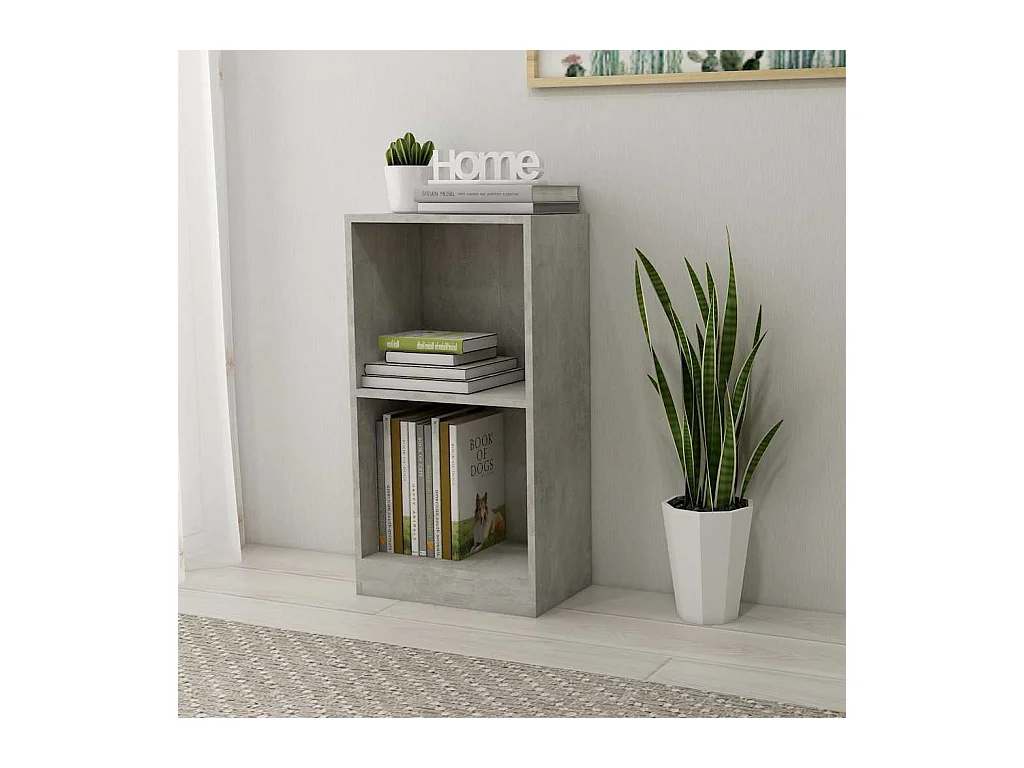 Bibliothèque | Etagère de rangement | Meuble de rangement gris béton 40x24x75 cm bois d'ingénierie