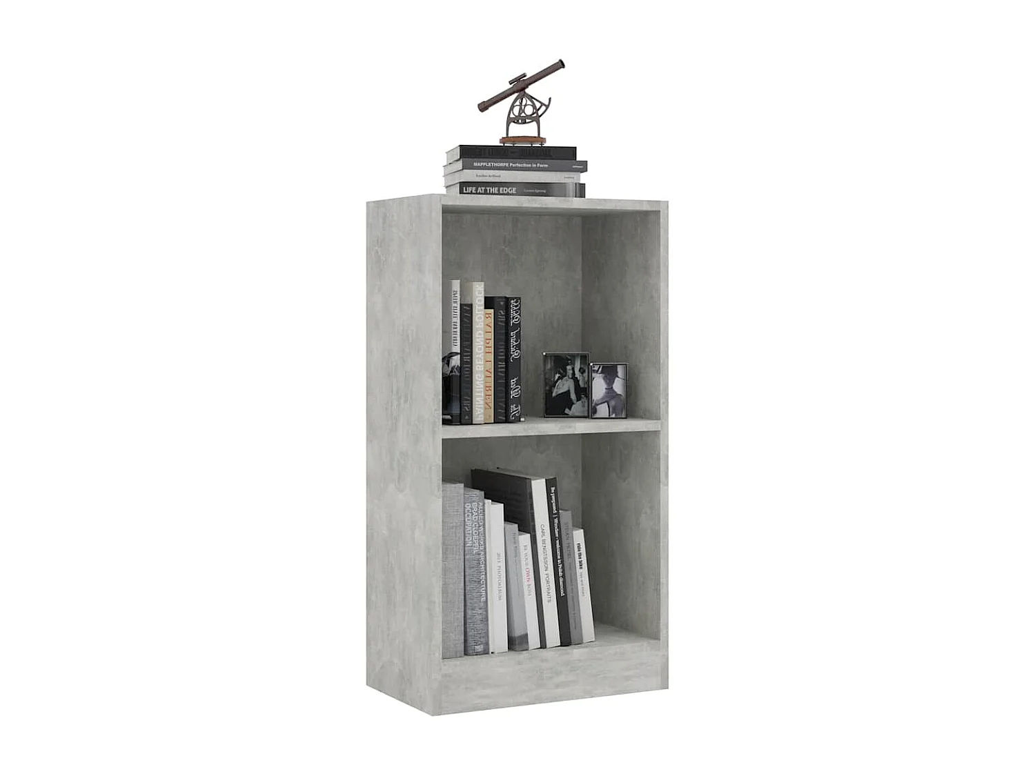 Libreria | Scaffale | Mobile di stoccaggio Grigio Cemento 40x24x75 cm in Legno Multistrato