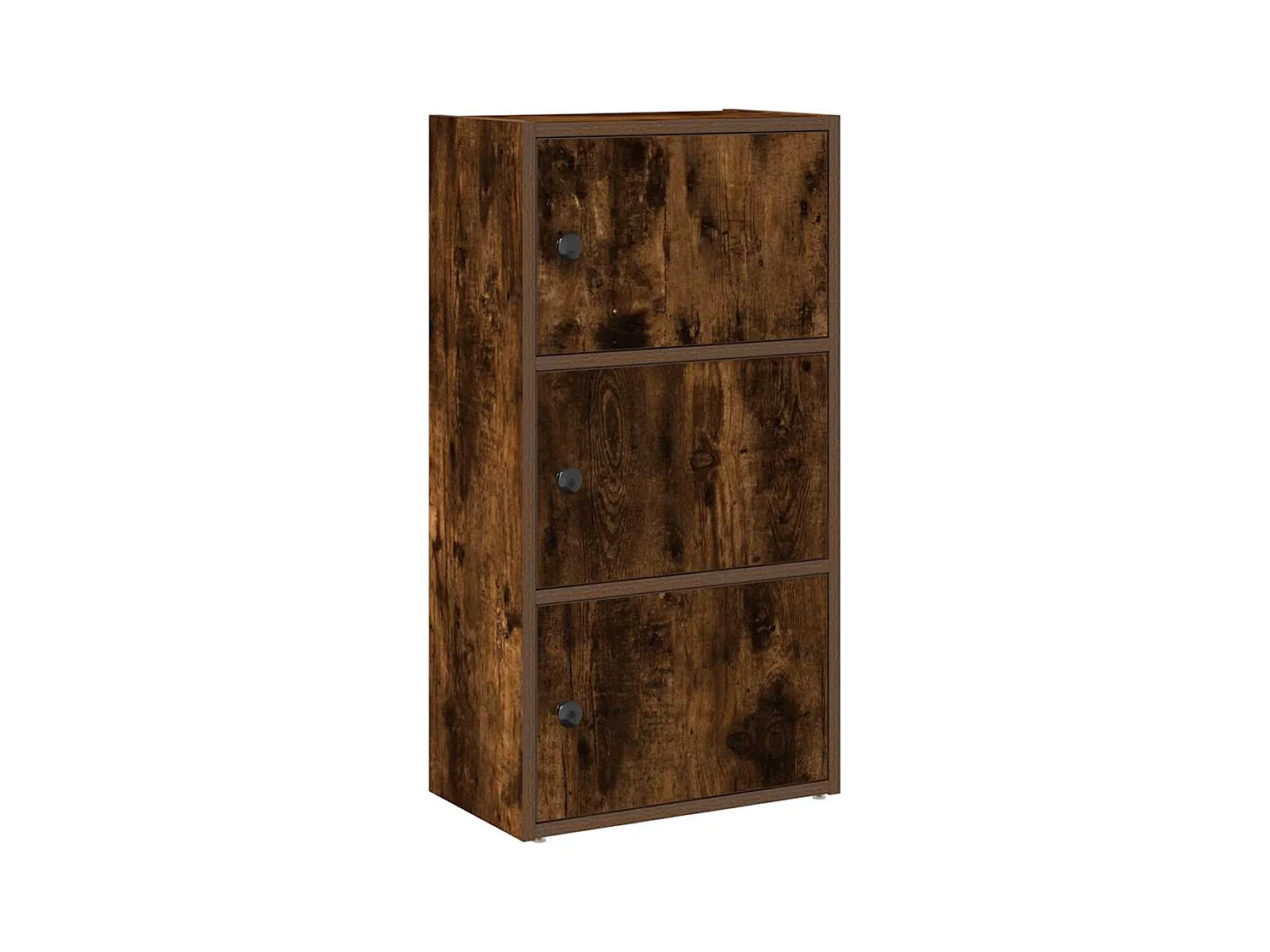 Bibliothèque | Etagère de rangement | Meuble de rangement chêne fumé 40x24x77 cm bois d'ingénierie
