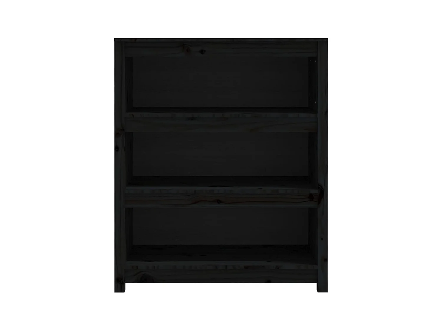Bibliothèque | Etagère de rangement | Meuble de rangement Noir 80x35x97 cm Bois de pin massif