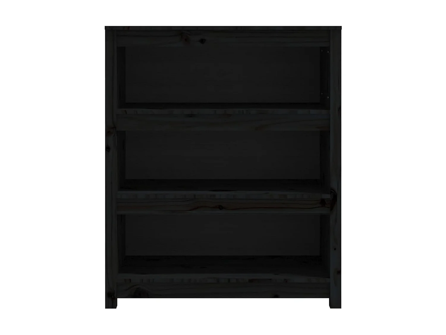 Bibliothèque | Etagère de rangement | Meuble de rangement Noir 80x35x97 cm Bois de pin massif