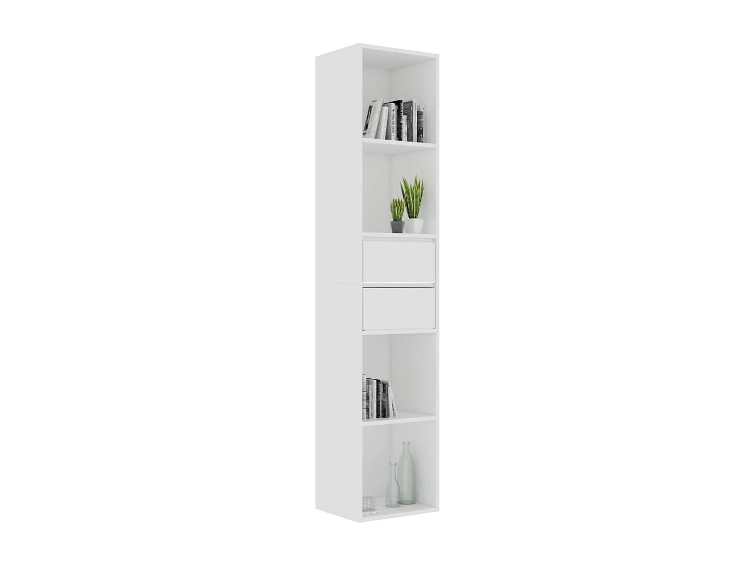 Bibliothèque | Etagère de rangement | Meuble de rangement Blanc 36x30x171 cm Bois d'ingénierie