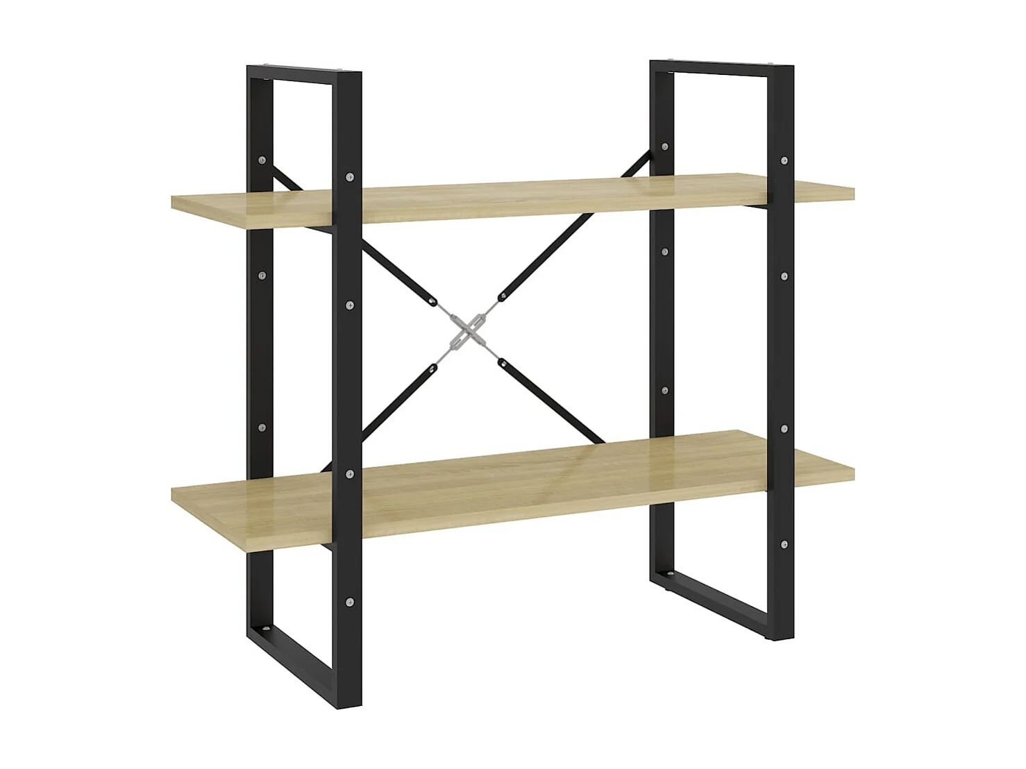 Libreria | Scaffale | Mobile di stoccaggio 2 Ripiani Rovere Sonoma 80x30x70 cm Legno Multistrato