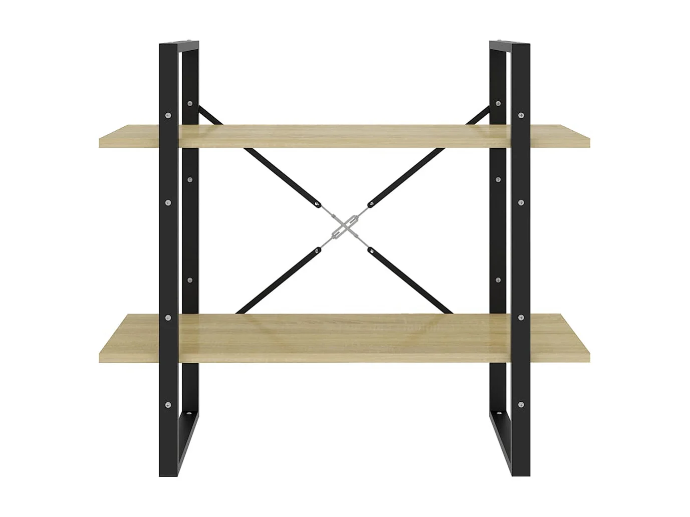 Libreria | Scaffale | Mobile di stoccaggio 2 Ripiani Rovere Sonoma 80x30x70 cm Legno Multistrato