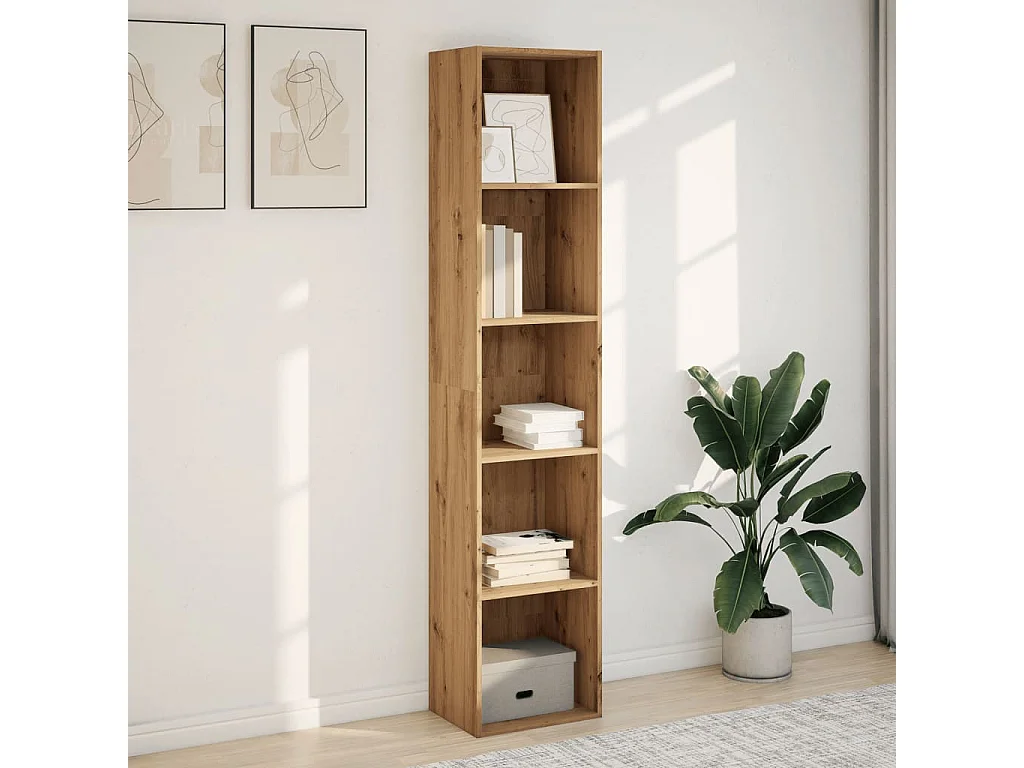 Libreria | Scaffale | Mobile di stoccaggio Rovere Artigianale 40x30x189 cm in Legno Multistrato