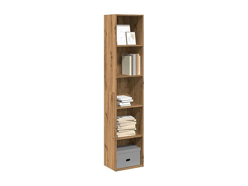 Libreria | Scaffale | Mobile di stoccaggio Rovere Artigianale 40x30x189 cm in Legno Multistrato