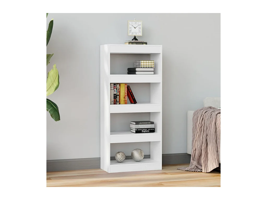 Bibliothèque | Etagère de rangement | Meuble de rangement Blanc 60x30x135 cm Bois d'ingénierie
