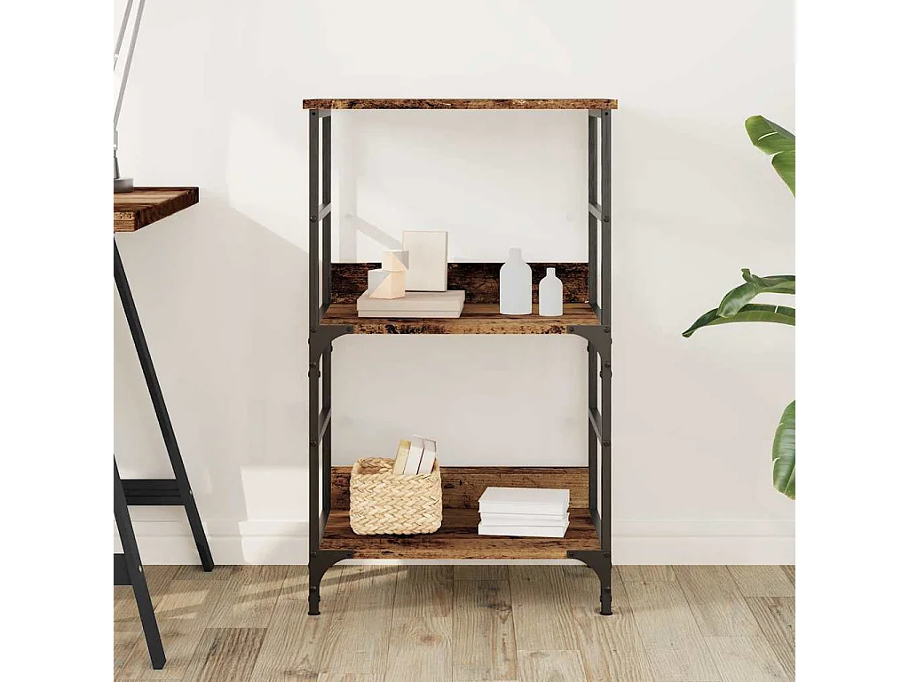 Libreria | Scaffale | Mobile di stoccaggio Legno Antico 50x33x82 cm in Legno Multistrato