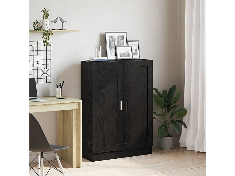 Bibliothèque | Etagère de rangement | Meuble de rangement en chêne noir - 82,5 x 30,5 x 115 cm, en bois d'ingénierie.