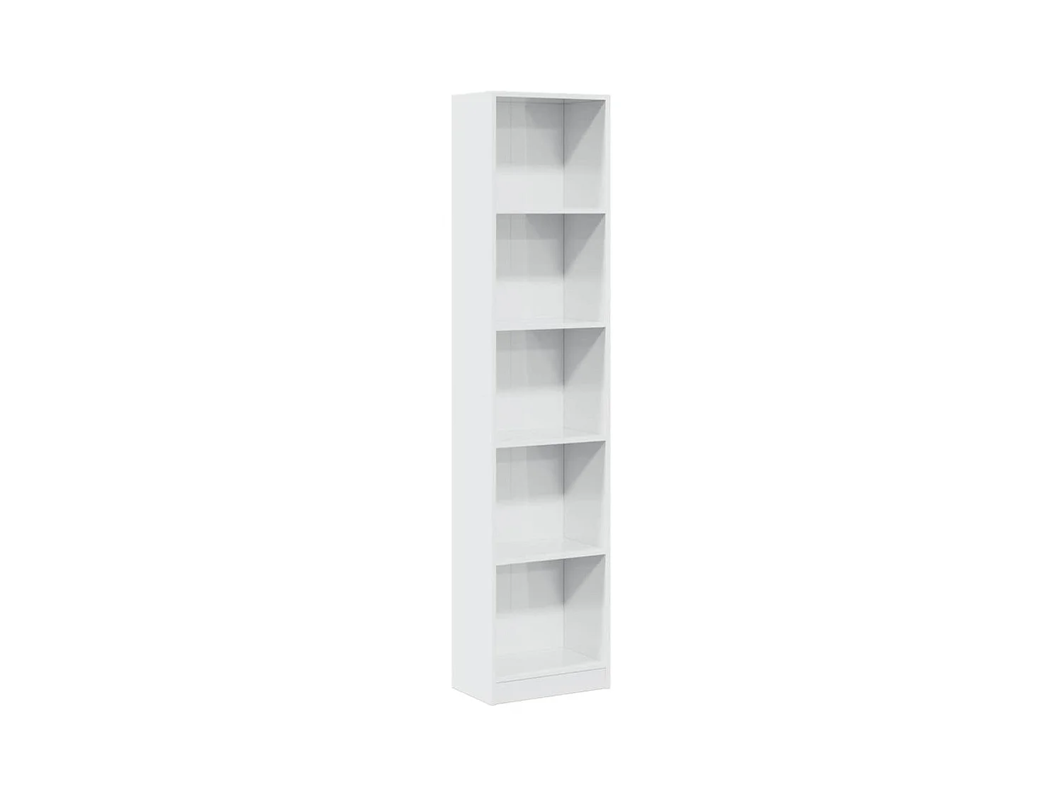 Bibliothèque | Etagère de rangement | Meuble de rangement blanc brillant 40x24x176 cm bois d'ingénierie