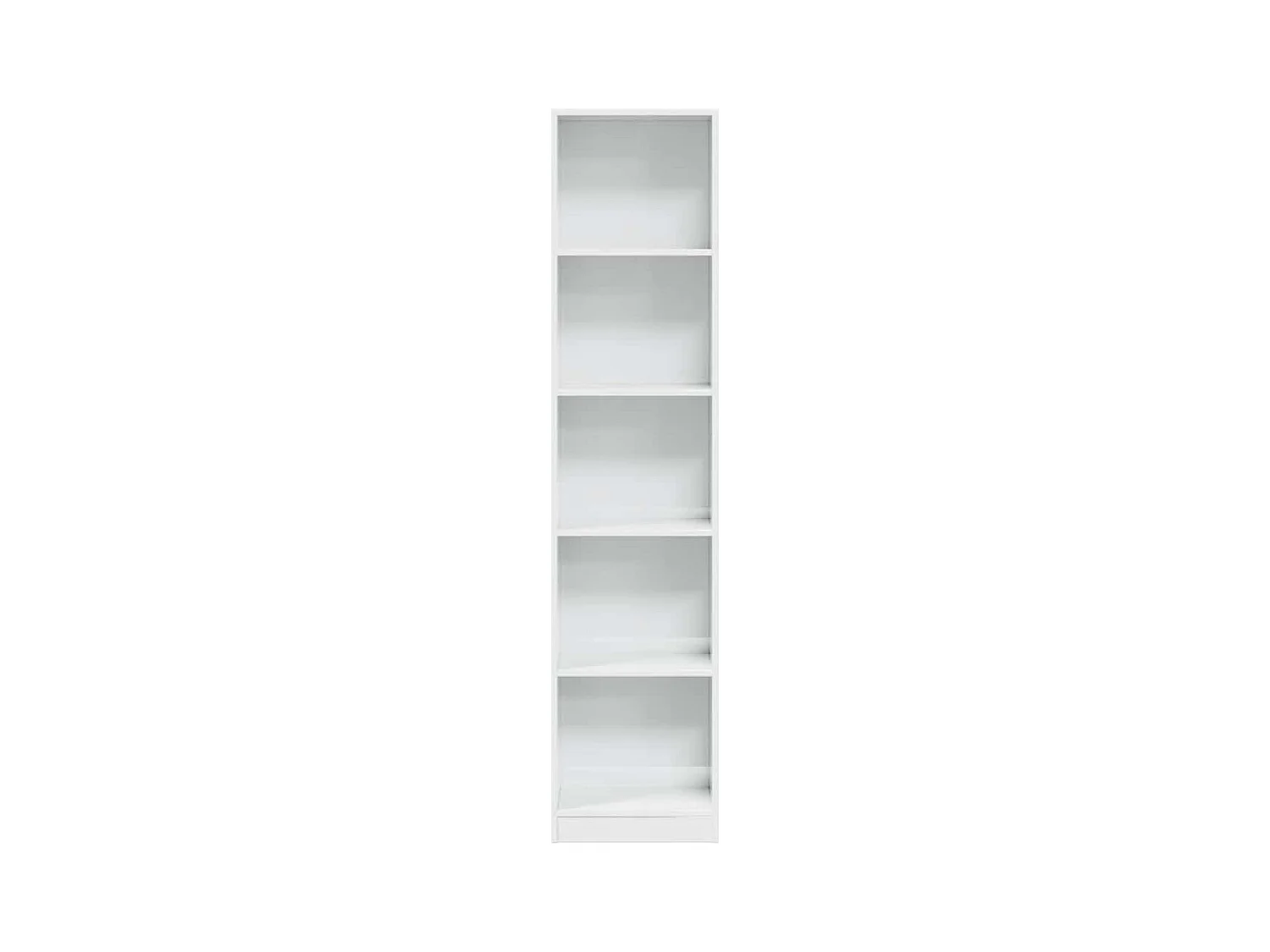 Bibliothèque | Etagère de rangement | Meuble de rangement blanc brillant 40x24x176 cm bois d'ingénierie