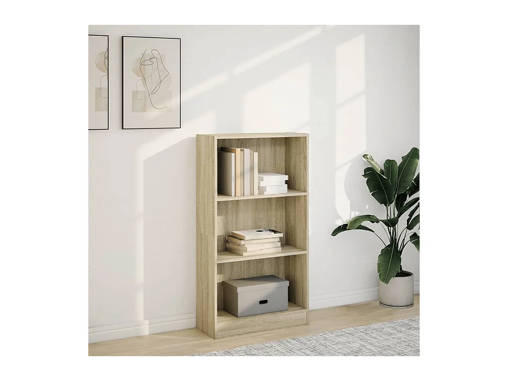Bibliothèque | Etagère de rangement | Meuble de rangement chêne sonoma 60x24x109 cm bois d'ingénierie