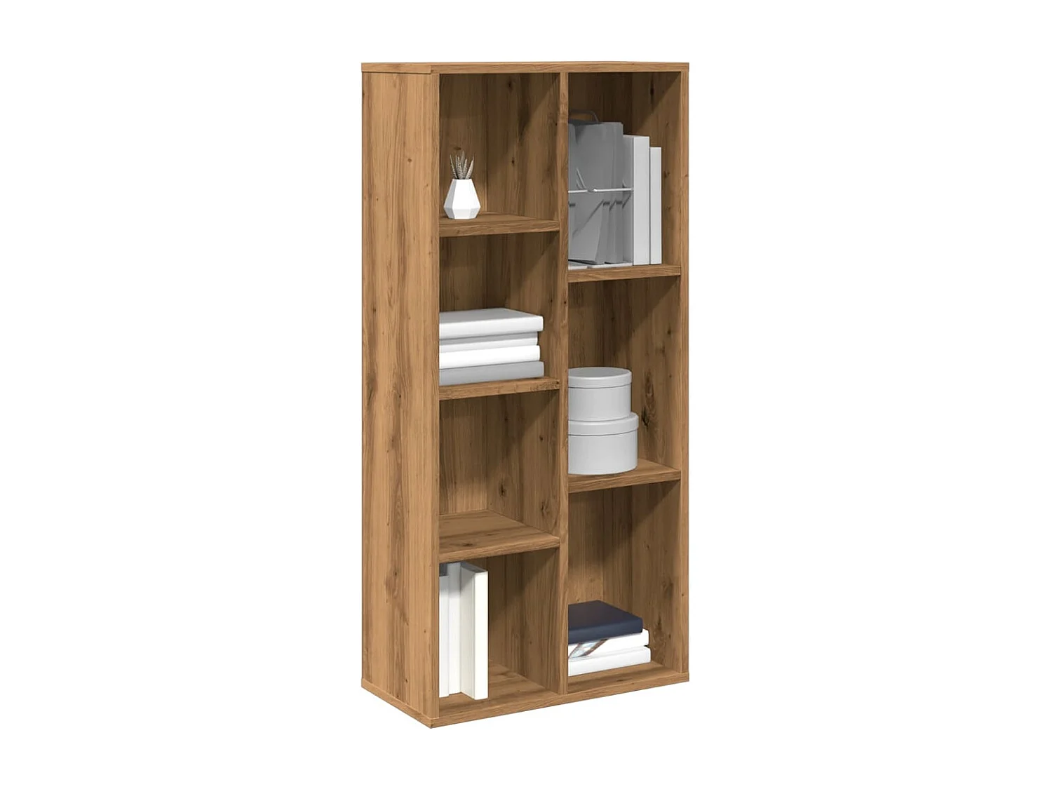 Bibliothèque | Etagère de rangement | Meuble de rangement chêne artisanal 50x25x104 cm