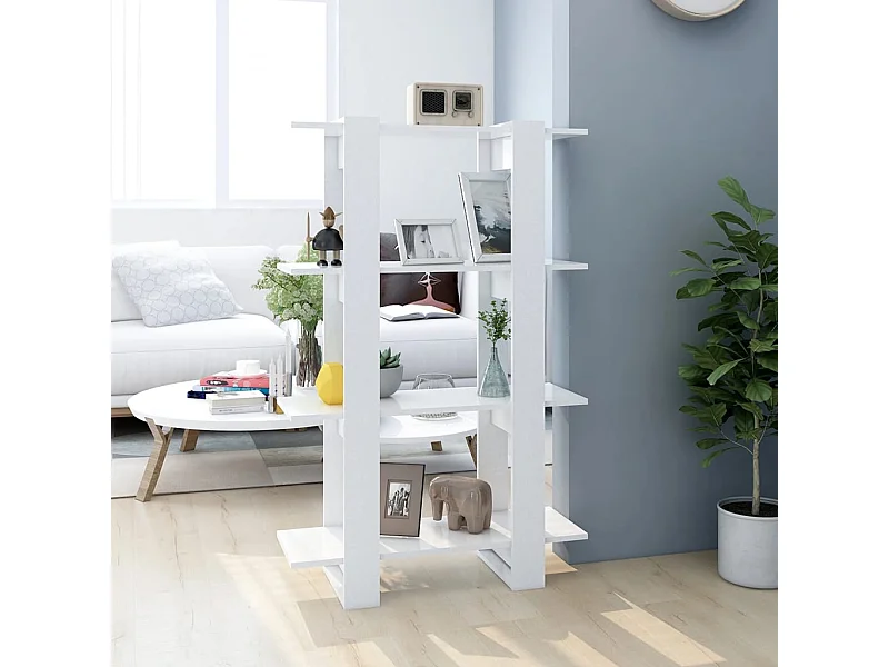 Libreria | Scaffale | Mobile di stoccaggio Divisorio Bianco 80x30x123,5 cm