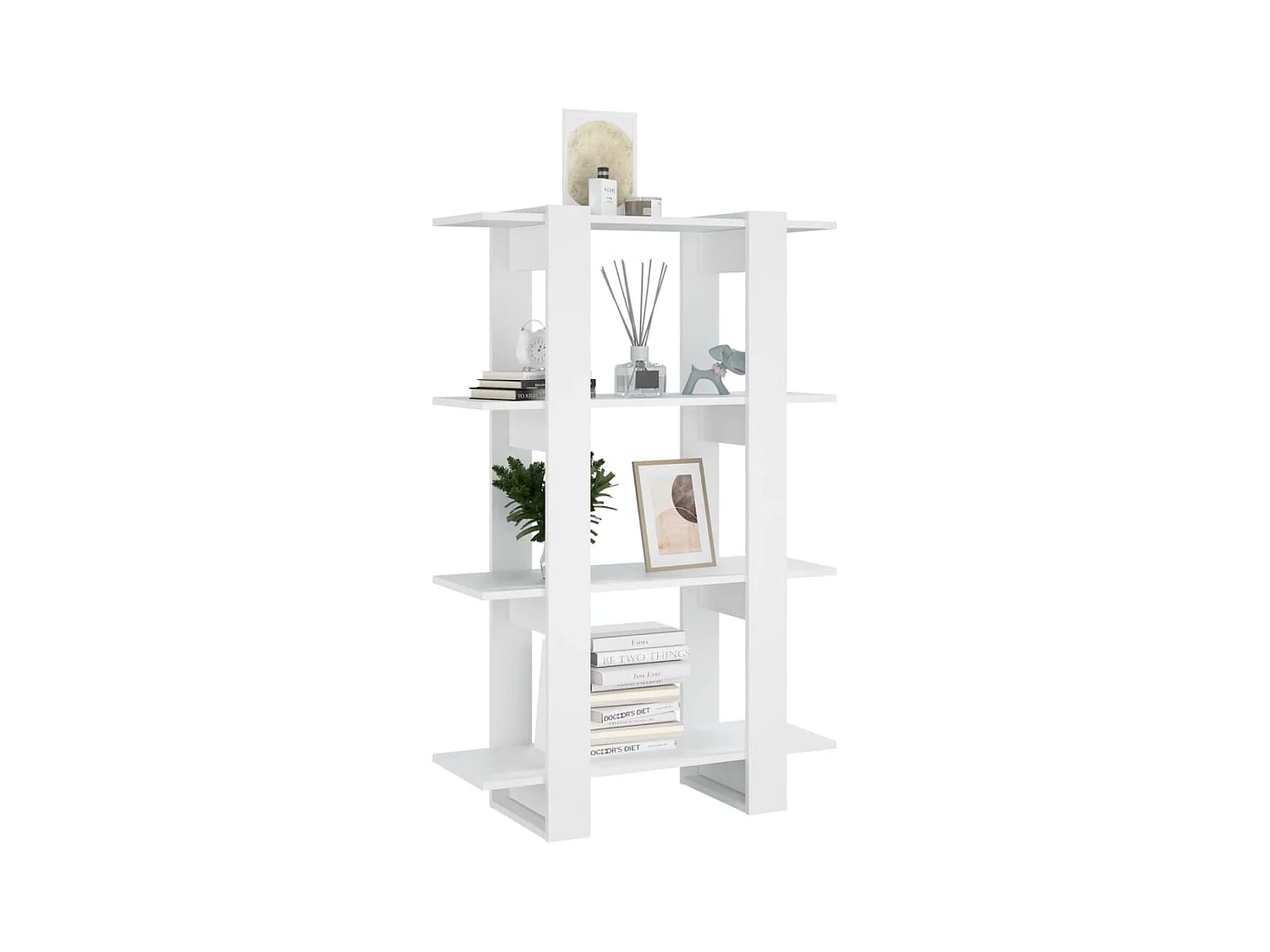 Libreria | Scaffale | Mobile di stoccaggio Divisorio Bianco 80x30x123,5 cm