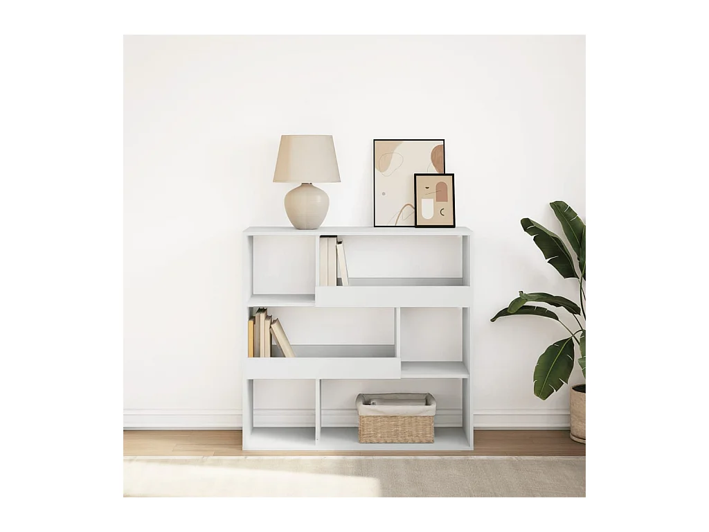 Bibliothèque | Etagère de rangement | Meuble de rangement blanc 100x33x94,5 cm