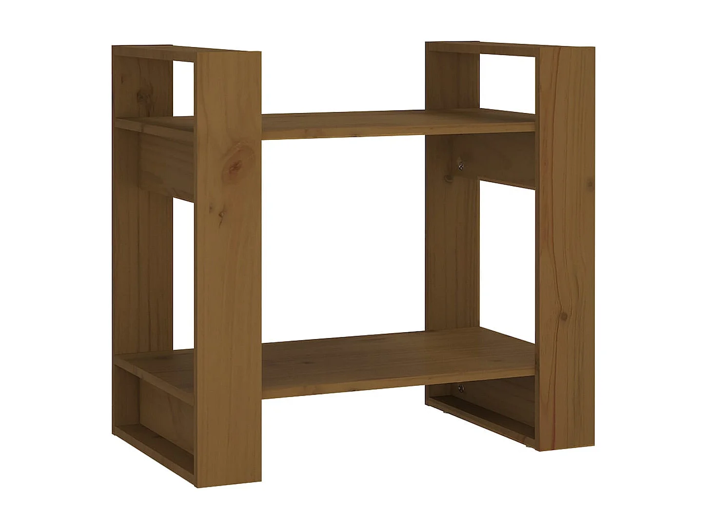 Libreria | Scaffale | Mobile di stoccaggio Divisorio Ambrato 60x35x57 cm in Legno Massello