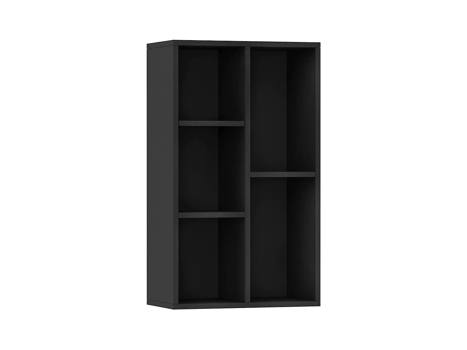 Libreria | Scaffale | Mobile di stoccaggio Credenza Nera 50x25x80 cm in Legno Multistrato