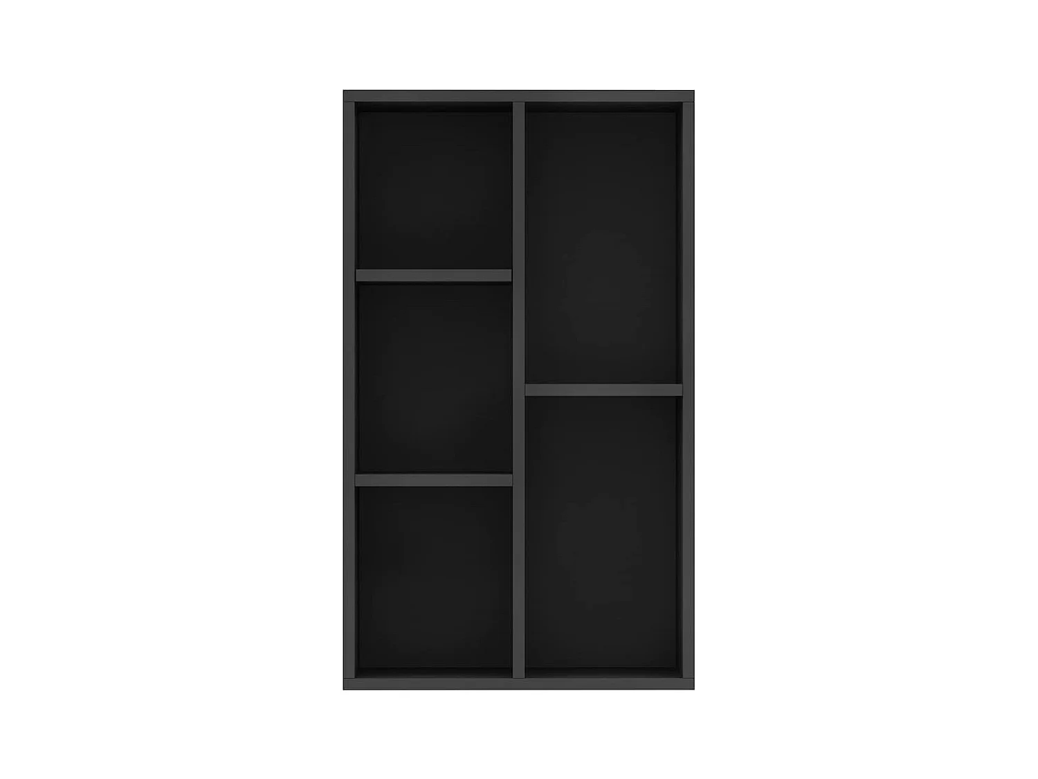 Libreria | Scaffale | Mobile di stoccaggio Credenza Nera 50x25x80 cm in Legno Multistrato