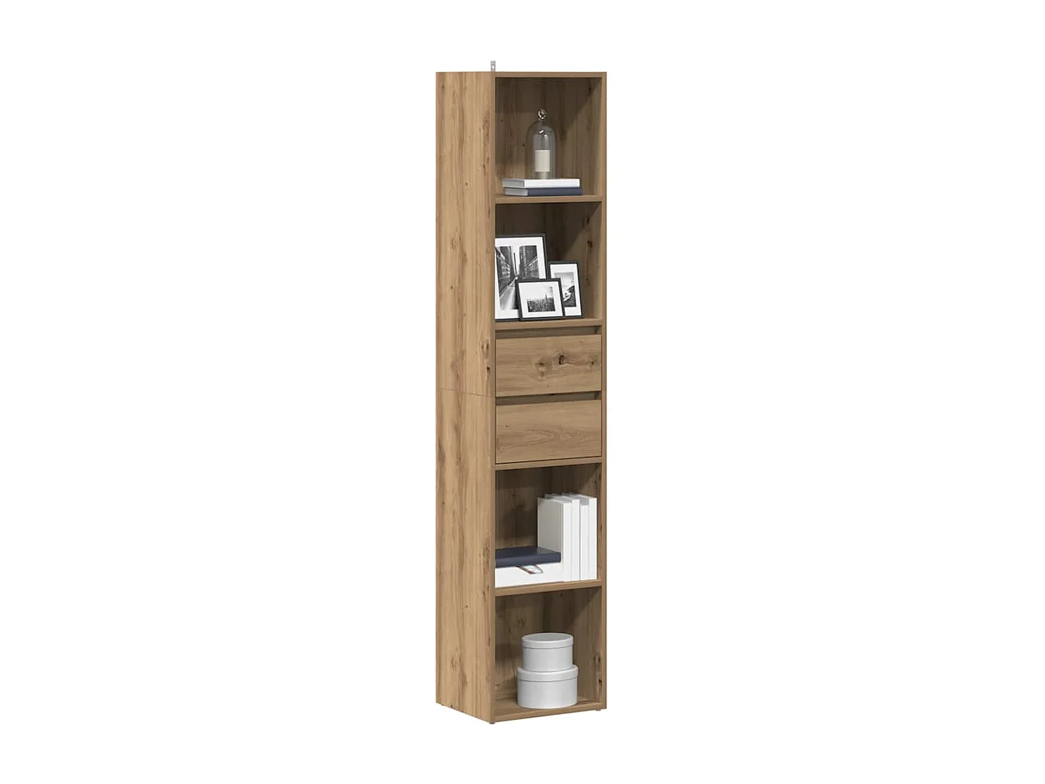 Libreria | Scaffale | Mobile di stoccaggio Rovere Artigianale 36x30x171 cm Legno Multistrato