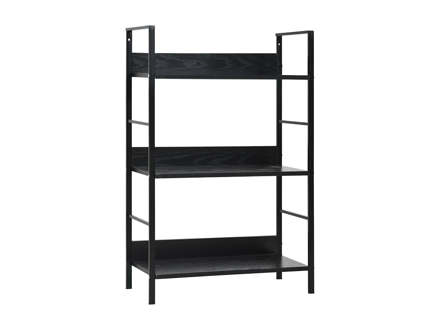Armadio per Libri | Scaffale Libri | Mobile di stoccaggio 3 Ripiani Nero 60x27,6x90,5 cm Legno Multistrato
