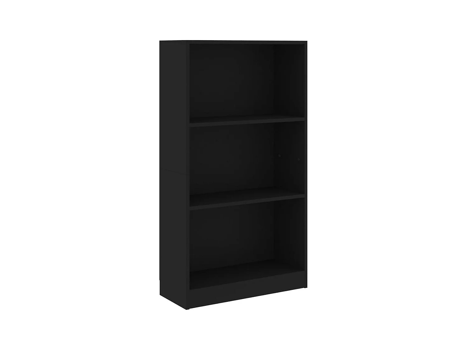 Bibliothèque | Etagère de rangement | Meuble de rangement 3 niveaux Noir 60x24x109 cm Bois d'ingénierie