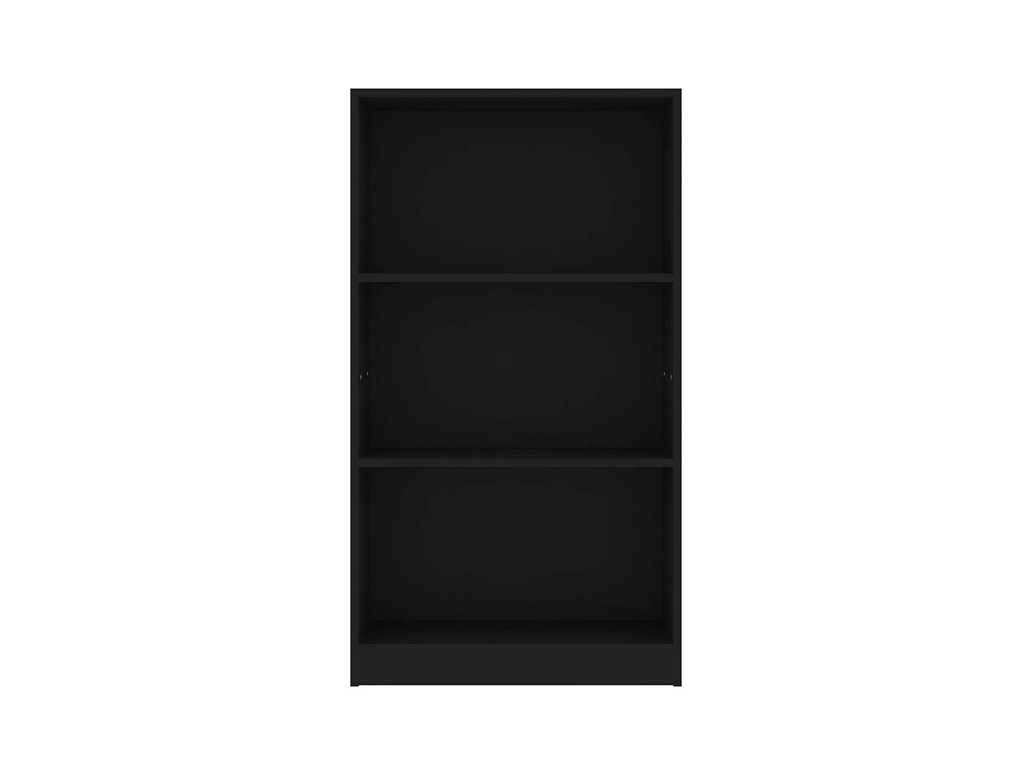 Bibliothèque | Etagère de rangement | Meuble de rangement 3 niveaux Noir 60x24x109 cm Bois d'ingénierie