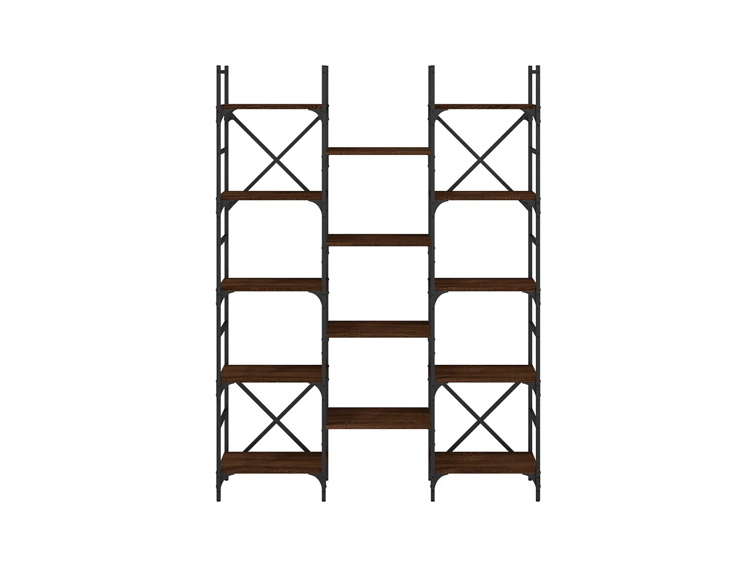 Bibliothèque | Etagère de rangement | Meuble de rangement chêne marron 127,5x28,5x172,5 cm bois d'ingénierie